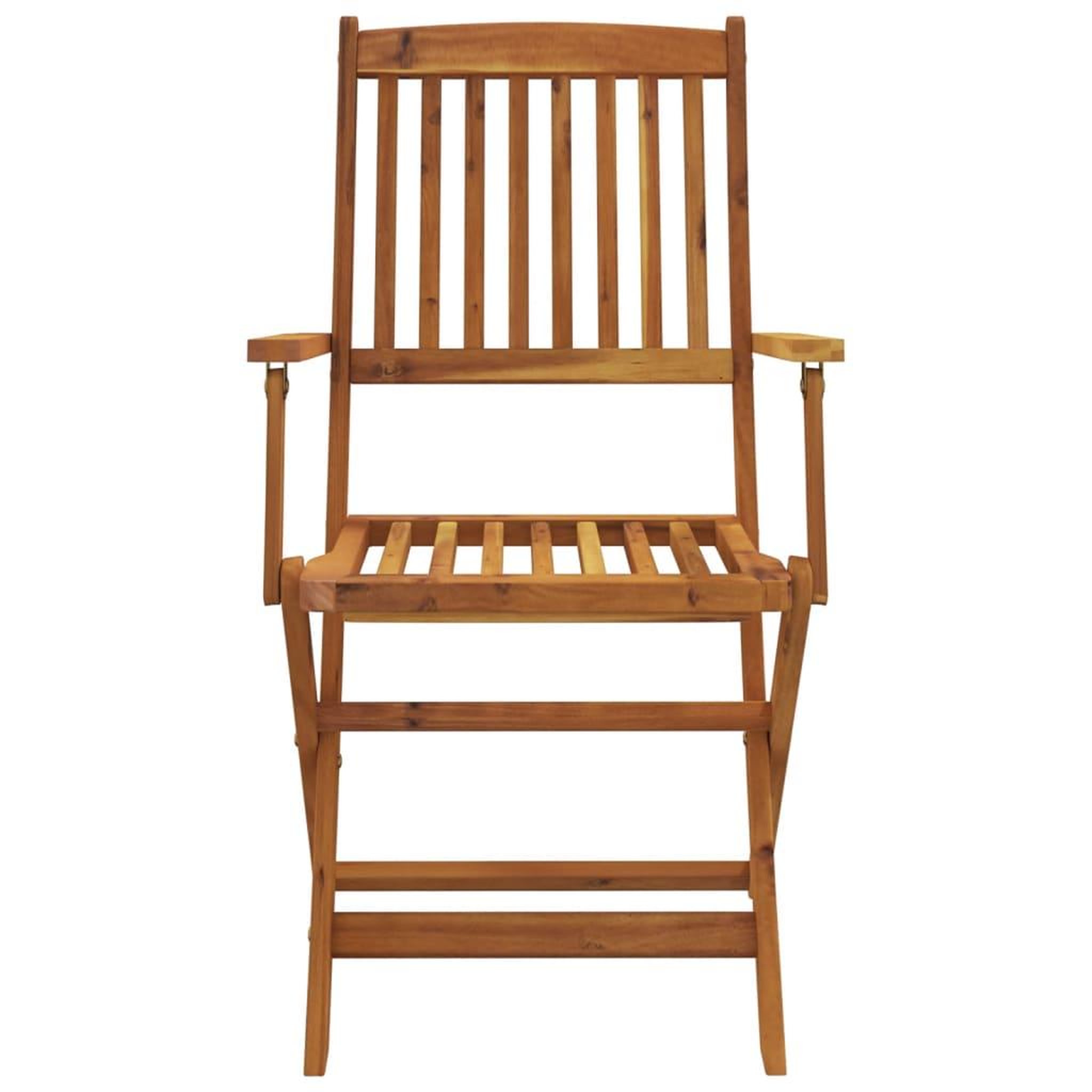 Voir la diapositive 5 : VIDAXL Ensemble a manger d'exterieur pliable 9pcs Bois d'acacia solide