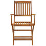 Voir la diapositive 5 : VIDAXL Ensemble a manger d'exterieur pliable 9pcs Bois d'acacia solide