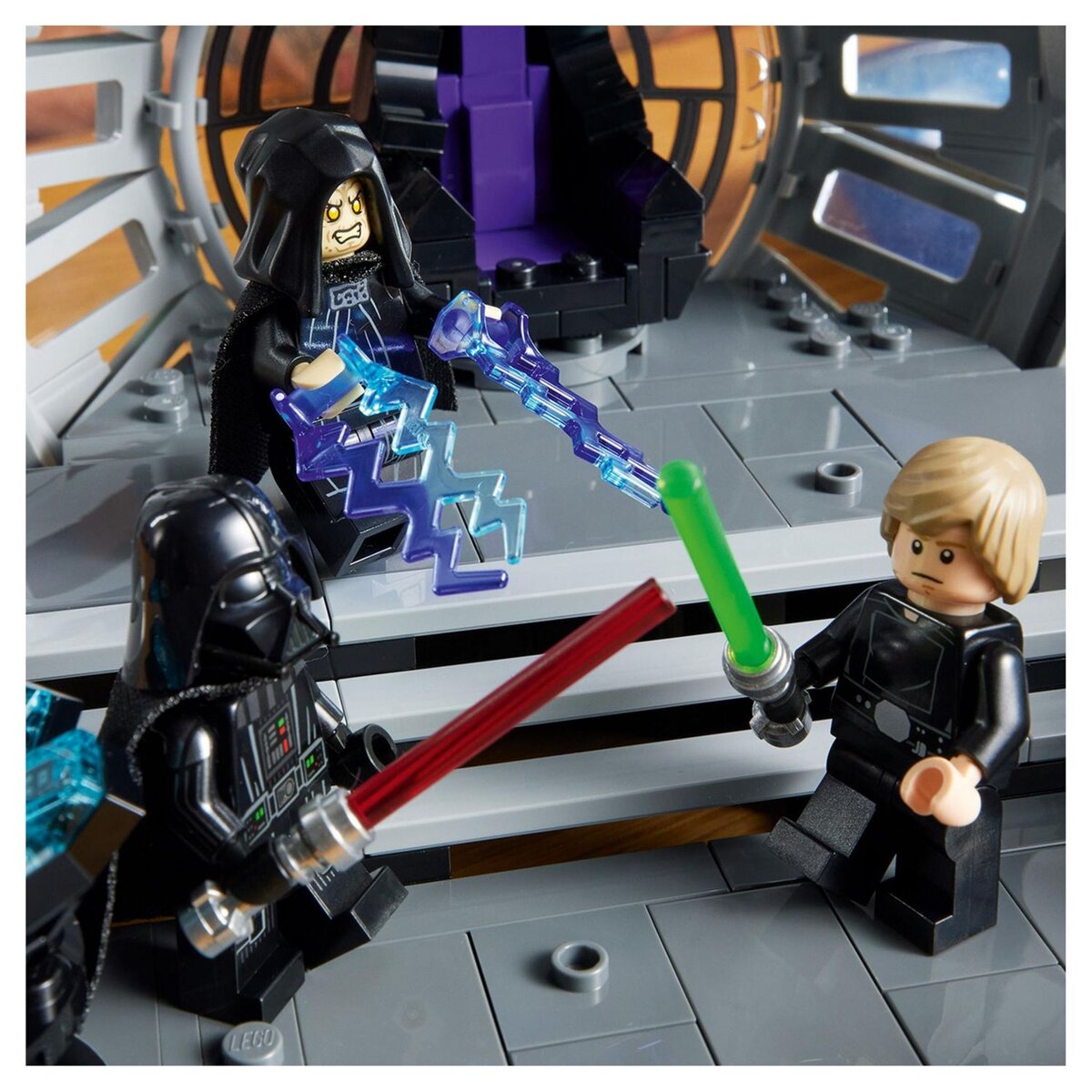 LEGO Star Wars 75352 Diorama de la Salle du Trône de l&rsquo;Empereur, Maquette avec Sabres Laser, Retour du Jedi 40e Anniversaire, avec Minifigurines Luke Skywalker et Dark Vador