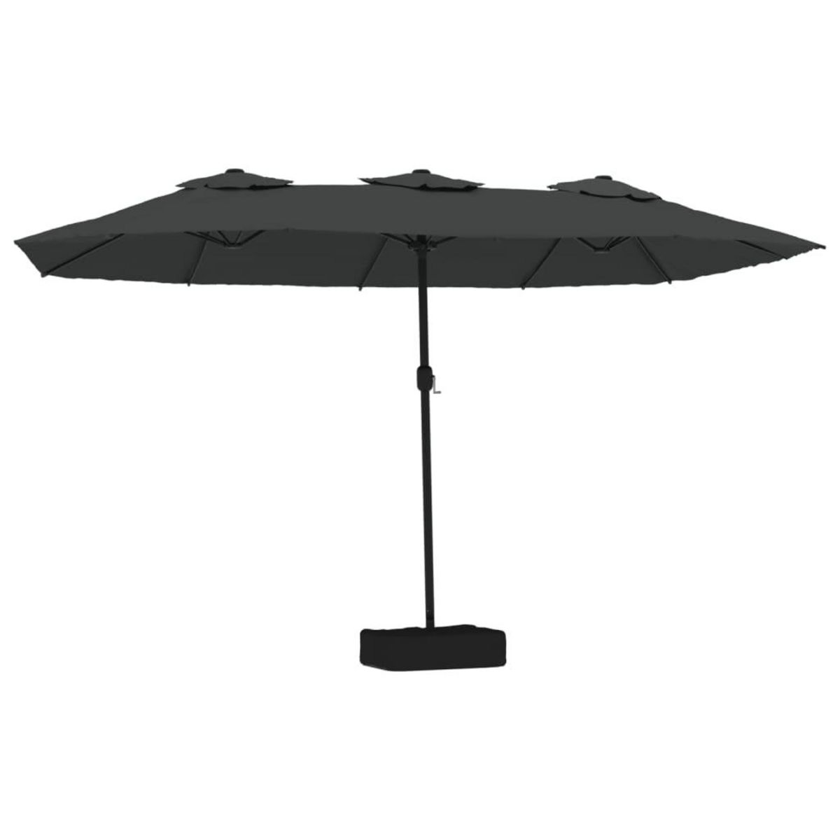 VIDAXL Parasol de jardin a double tete avec LED anthracite 449x245 cm