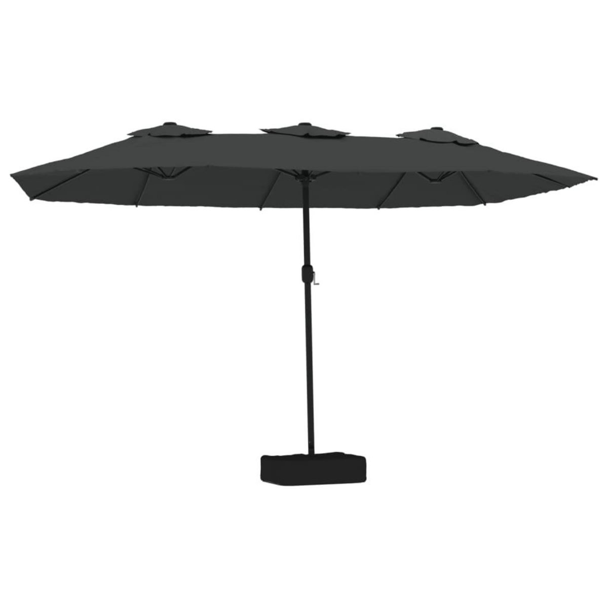 VIDAXL Parasol de jardin a double tete avec LED anthracite 449x245 cm