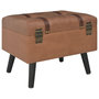 Voir la diapositive 2 : VIDAXL Tabouret de rangement 40 cm Marron Similicuir
