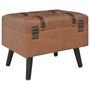 Voir la diapositive 2 : VIDAXL Tabouret de rangement 40 cm Marron Similicuir