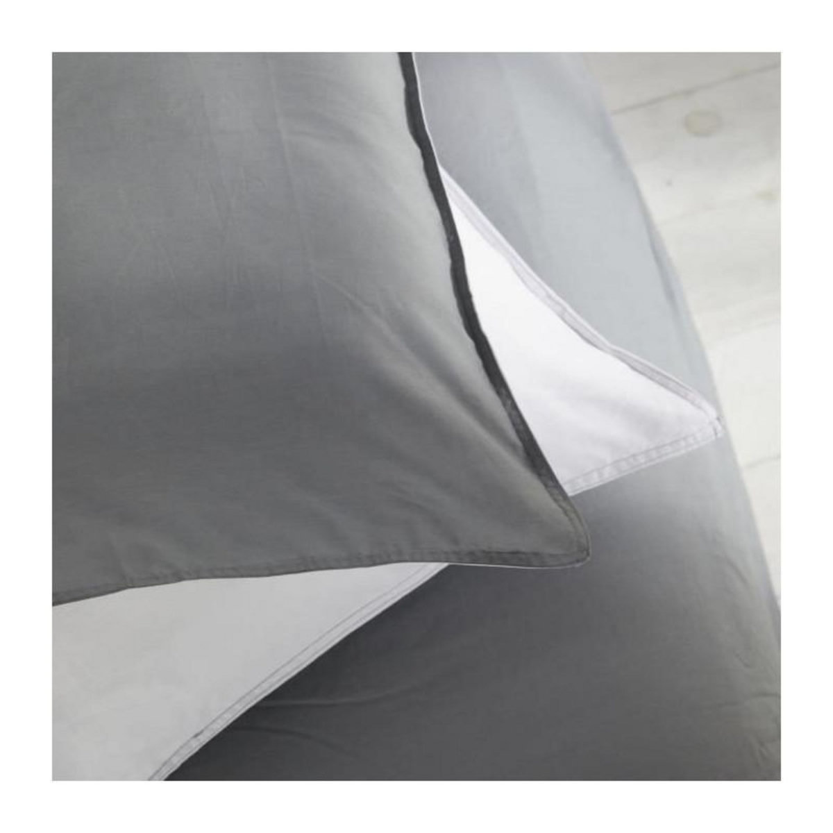 Today Housse de couette - TODAY - CHARME - Coton 57 fils - Gris clair x Dune Constance - 260 x 240 cm