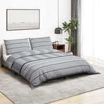 VIDAXL Ensemble de housse de couette Gris 260x220 cm Coton