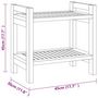 Voir la diapositive 6 : VIDAXL Table d'appoint de salle de bain 45x30x45cm bois de teck solide
