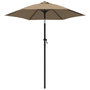 Voir la diapositive 2 : VIDAXL Parasol Taupe 200x224 cm Aluminium