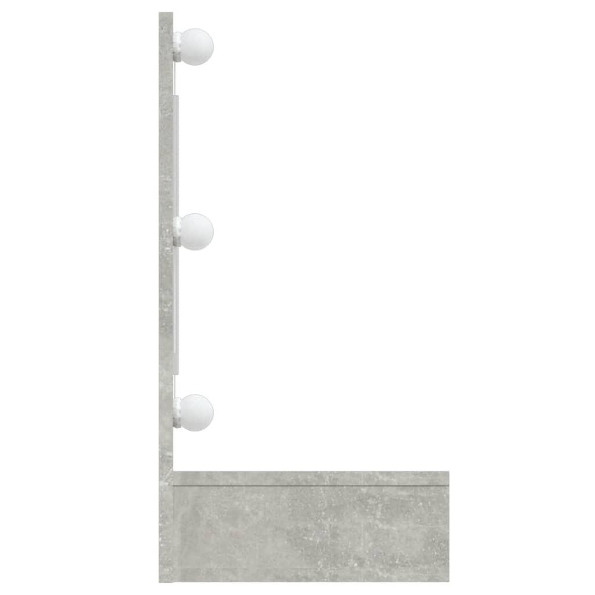 Voir la diapositive 5 : VIDAXL Armoire a miroir avec LED Gris beton 90x31,5x62 cm