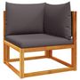 Voir la diapositive 4 : VIDAXL Salon de jardin avec coussins 11 pcs bois massif d'acacia