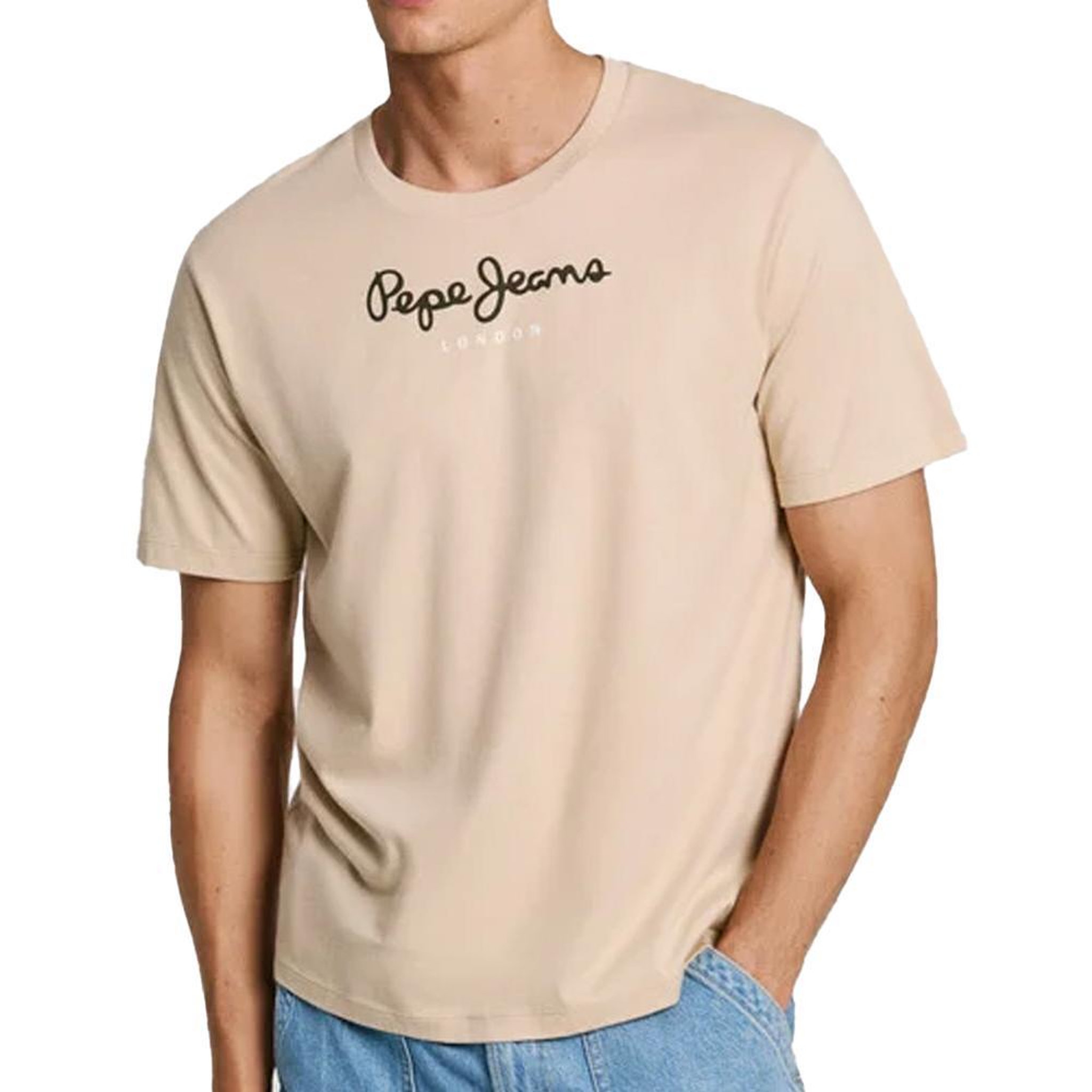 Pepe Jeans T shirt  Homme Pepe jeans Eggo PM508208. Coloris disponibles : Beige