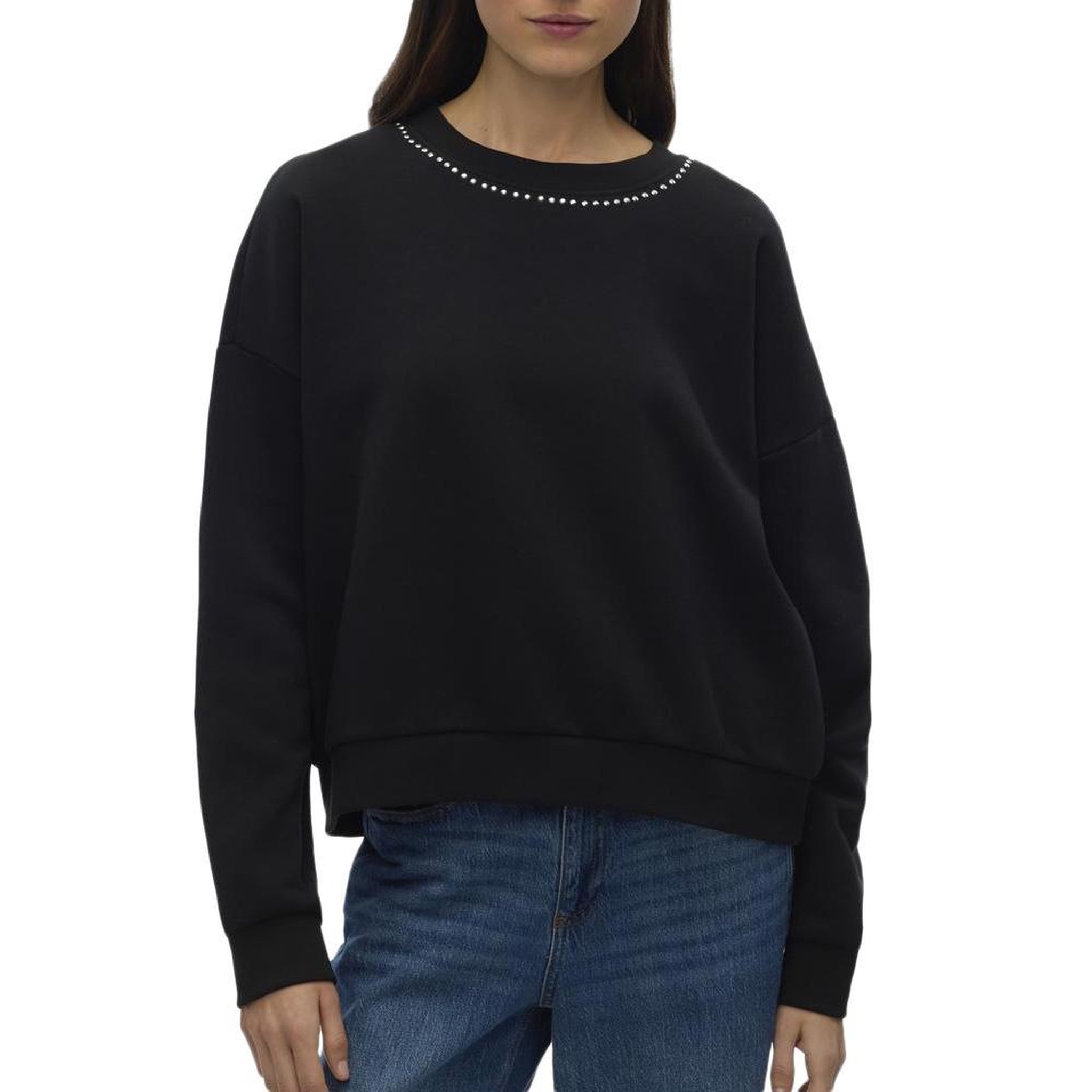 Vero Moda Pull Noir Femme Vero Moda Lotte. Coloris disponibles : Noir