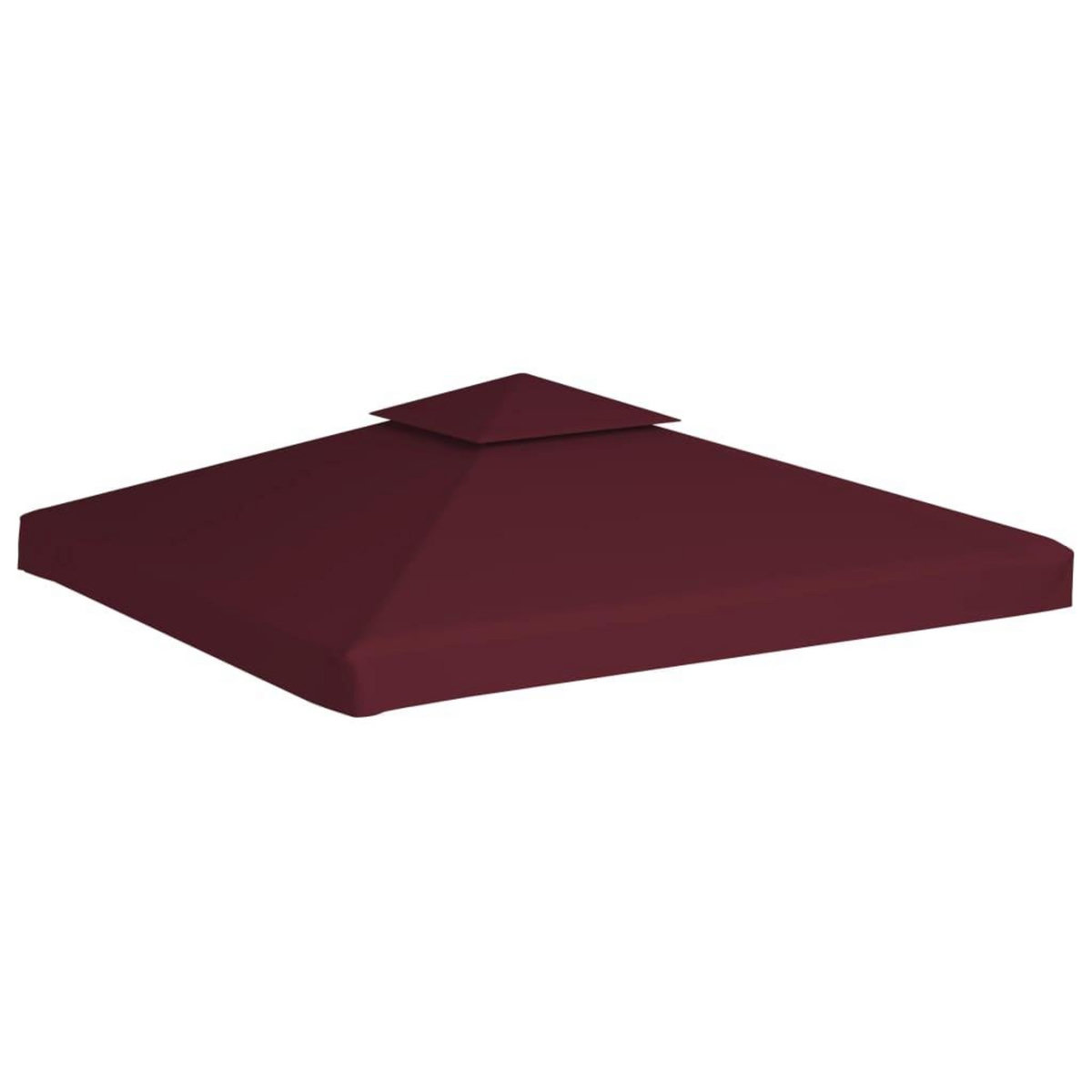 VIDAXL Toile superieure double de belvedere 310 g/m^2 3x3 m Bordeaux