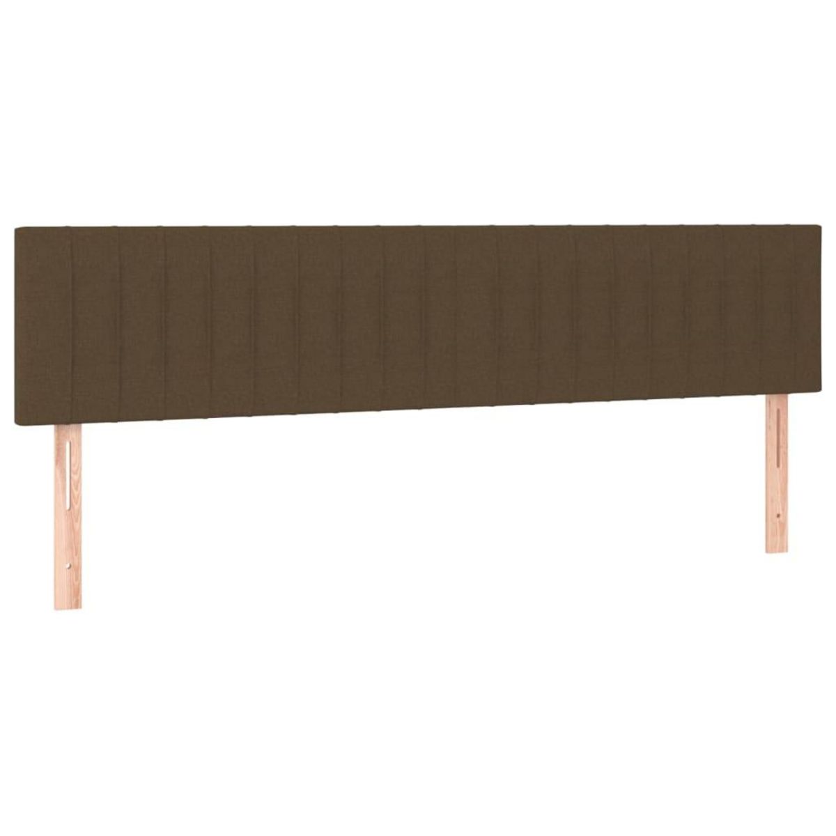 VIDAXL Tete de lit a LED Marron Fonce 160x5x78/88 cm Tissu