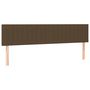 Voir la diapositive 4 : VIDAXL Tete de lit a LED Marron Fonce 160x5x78/88 cm Tissu