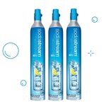 SODASTREAM Lot de 3 cylindres de recharge de gaz co2 60l pour machine à gazéifier - 3 x cylindre gaz