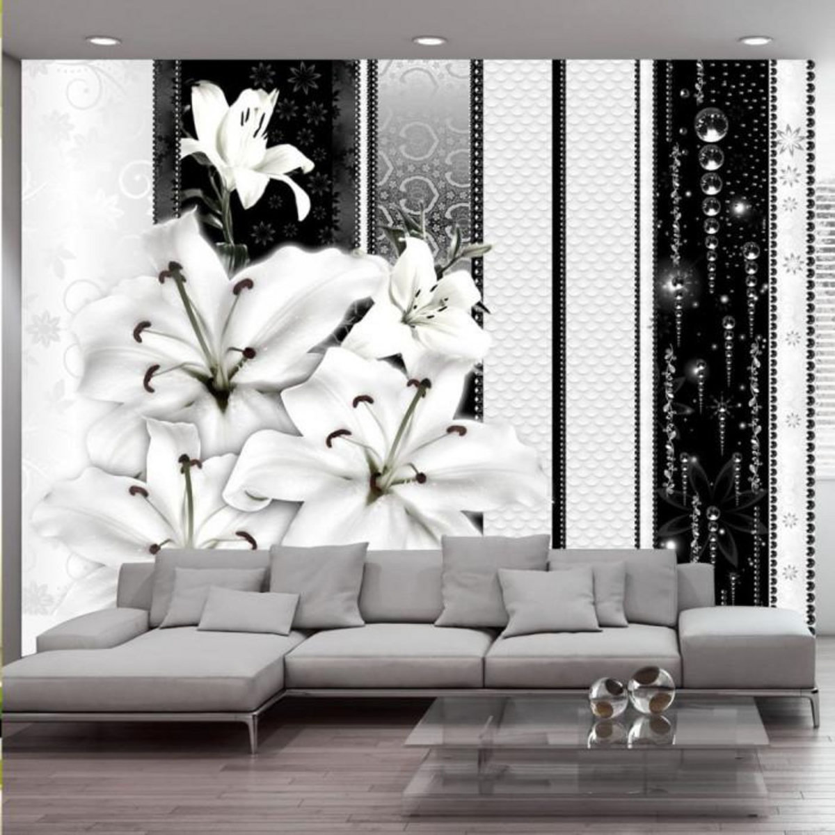 Paris Prix Papier Peint  Crying Lilies in White
