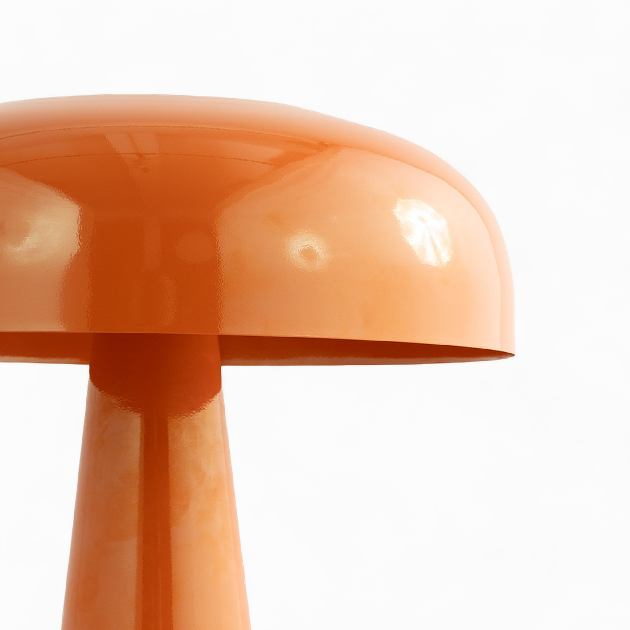 Voir la diapositive 6 : MAISON PAVANE Lampe à poser en métal orange finition brillante-Livia