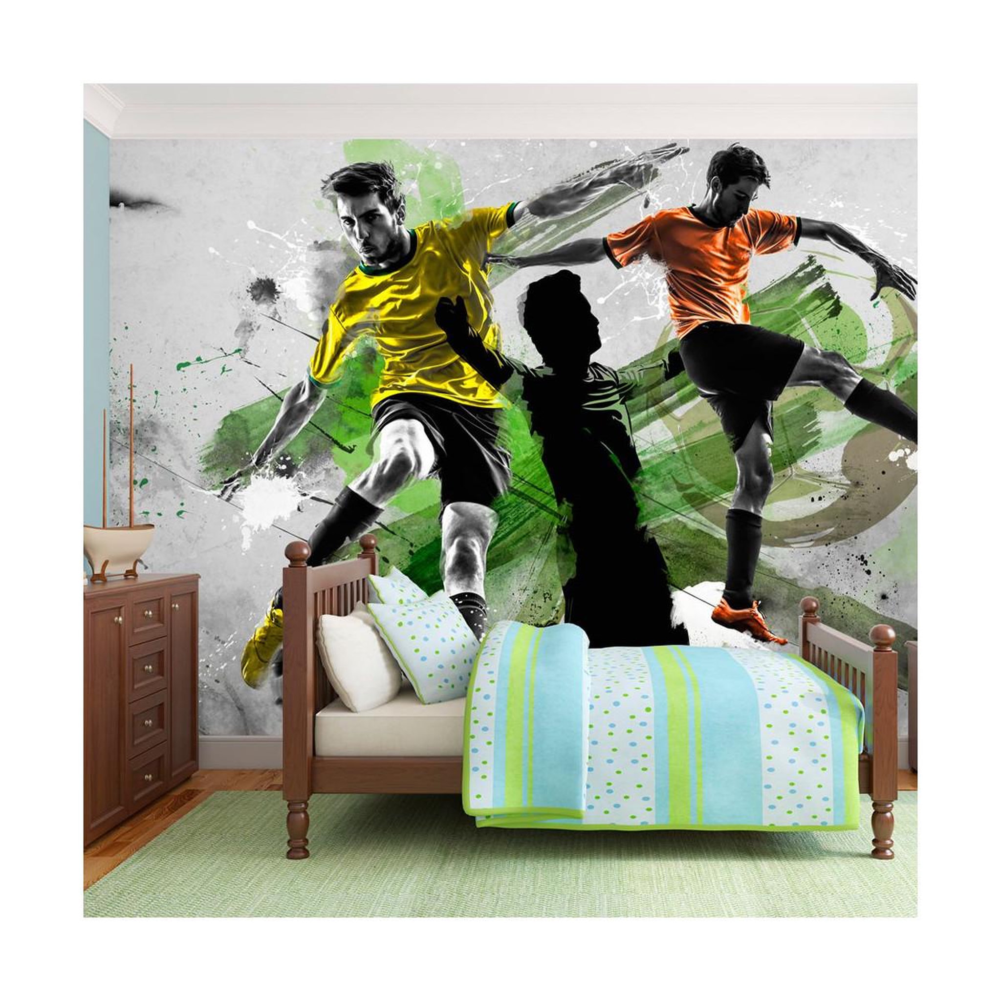 Voir la diapositive 1 : Paris Prix Papier peint  stars du football  280x450cm