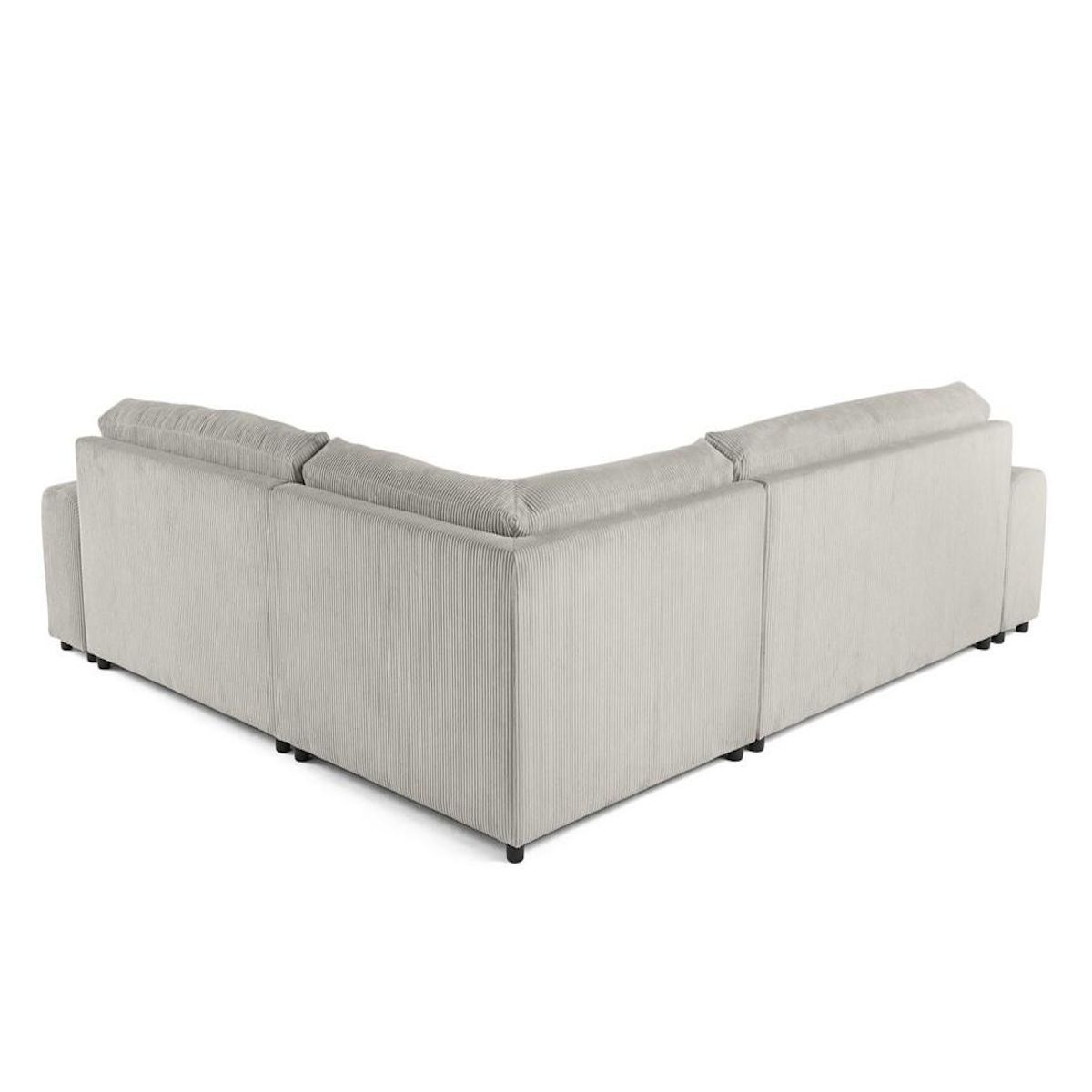 LISA DESIGN Garance - canapé modulable d'angle droit - 5 places - en velours côtelé