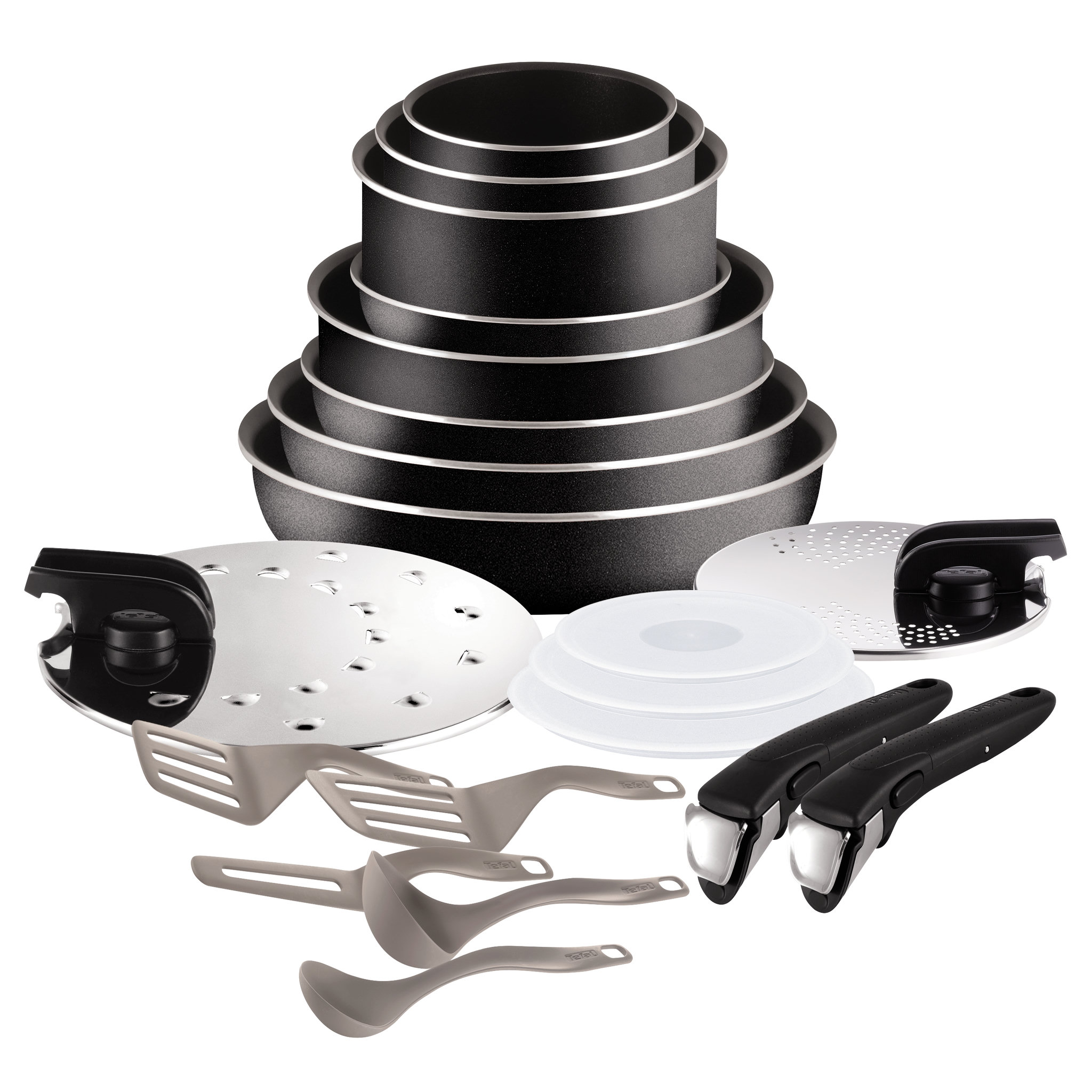 TEFAL Batterie de cuisine 20 pièces INGENIO ESSENTIAL Aluminium amovible