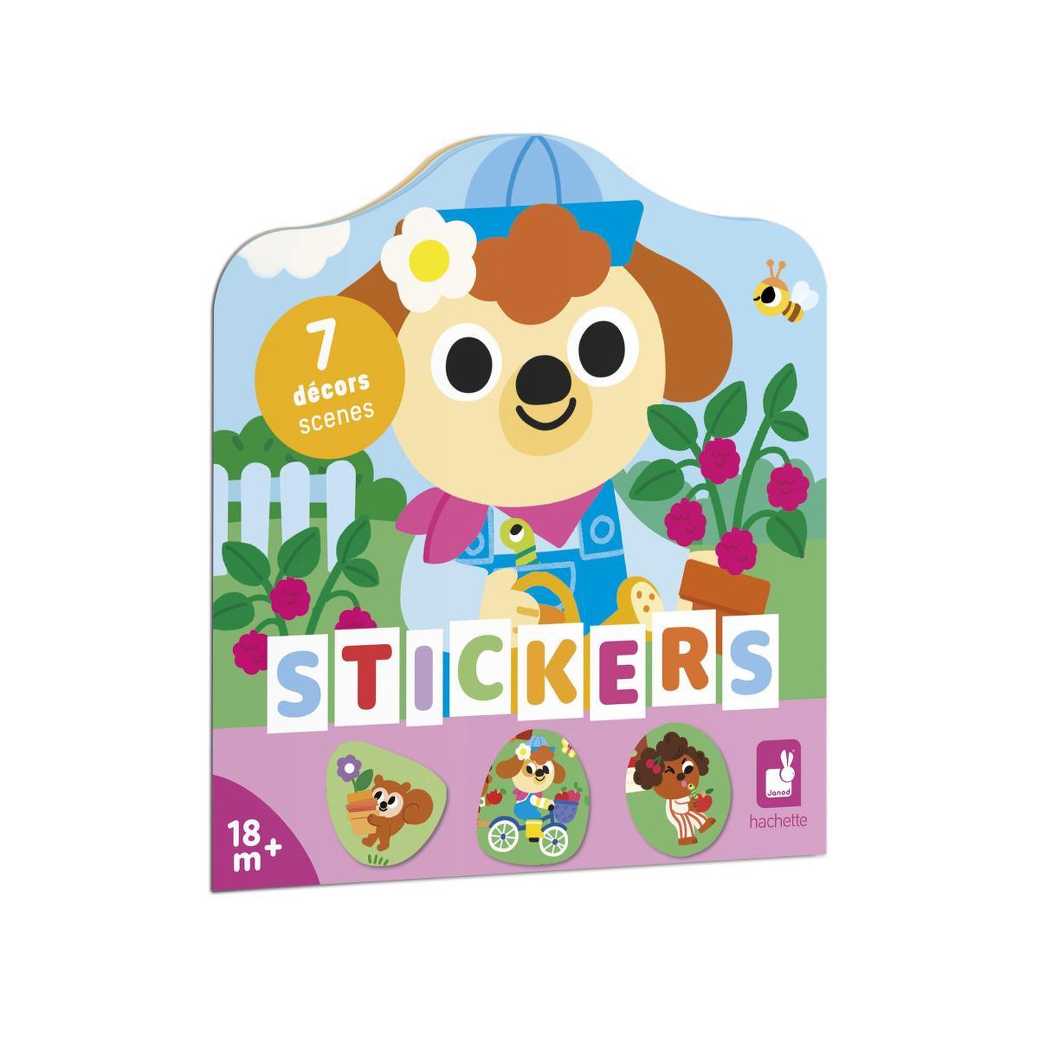 JANOD Cahier de stickers - le jardin