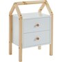 Voir la diapositive 1 : Table de chevet enfant  2 tiroirs L46cm CLEM