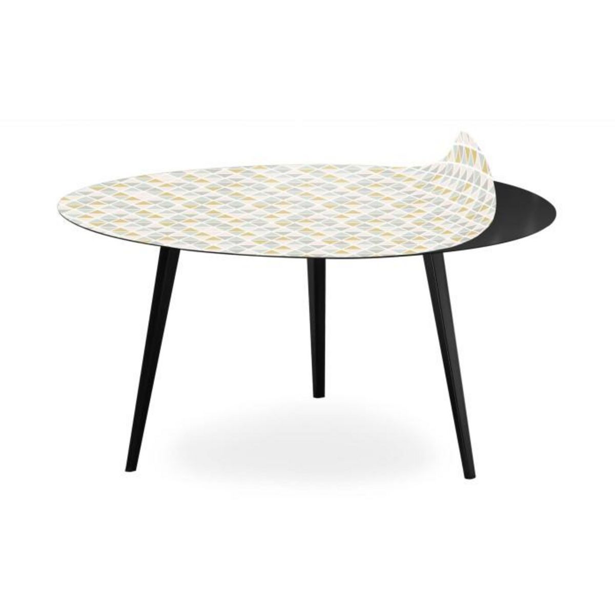 Paris Prix Table Basse 2 Covers  Scandinave  90cm Noir