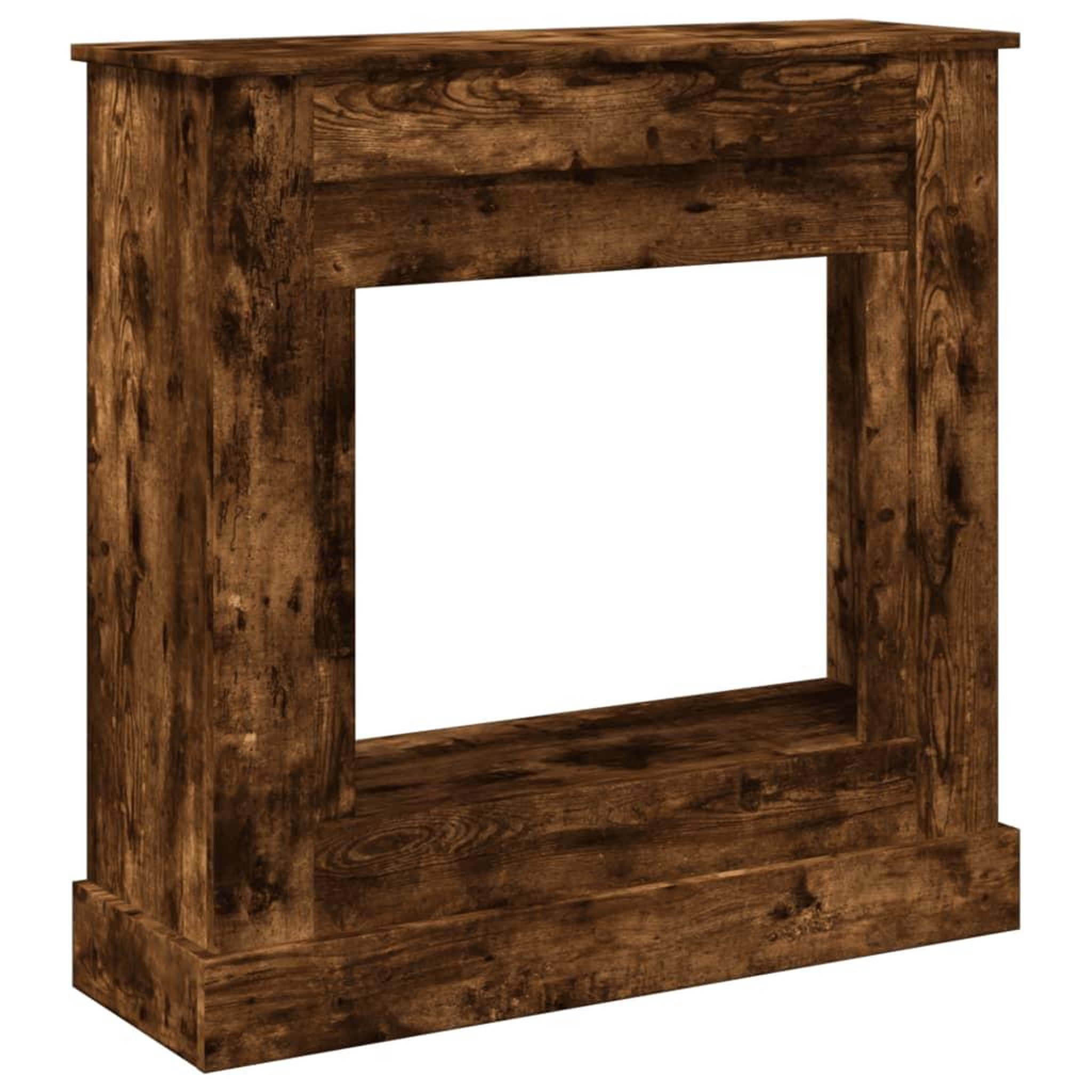 Voir la diapositive 2 : VIDAXL Cadre de cheminee chene fume 90x30x90 cm bois d'ingenierie
