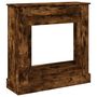 Voir la diapositive 2 : VIDAXL Cadre de cheminee chene fume 90x30x90 cm bois d'ingenierie