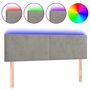 Voir la diapositive 2 : VIDAXL Tete de lit a LED Gris clair 144x5x78/88 cm Velours