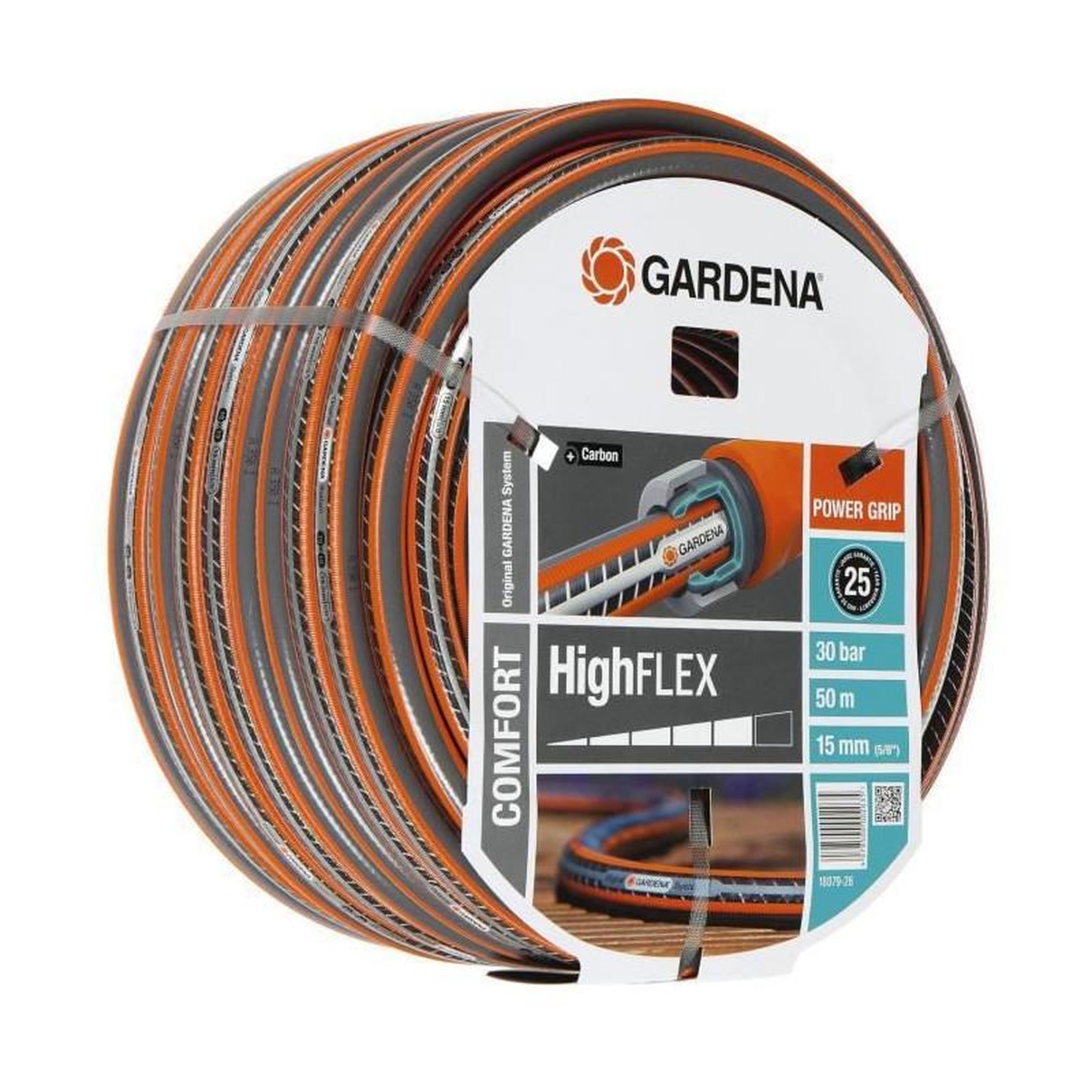 Voir la diapositive 3 : Gardena GARDENA Tuyau darrosage Comfort HighFlex - Longueur 50m - O15mm - Anti noeud et indeformable - Garantie 20 ans 18079-26