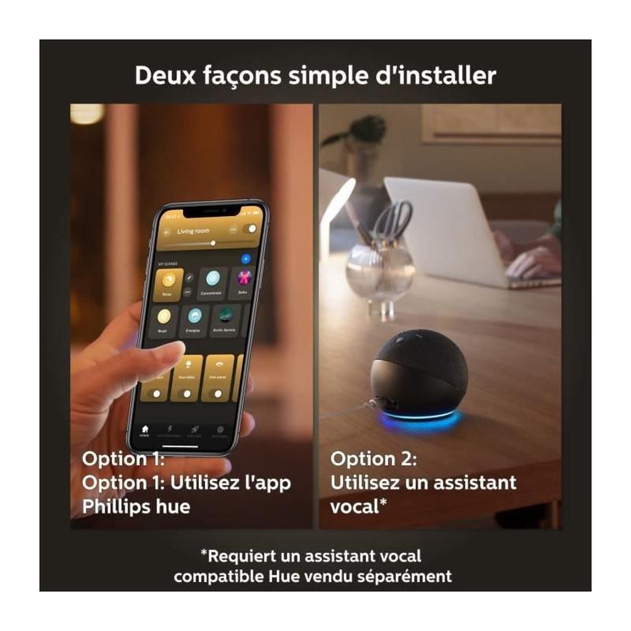 Voir la diapositive 5 : PHILIPS HUE White Ambiance 8.5W A60 E27 EUR x2
