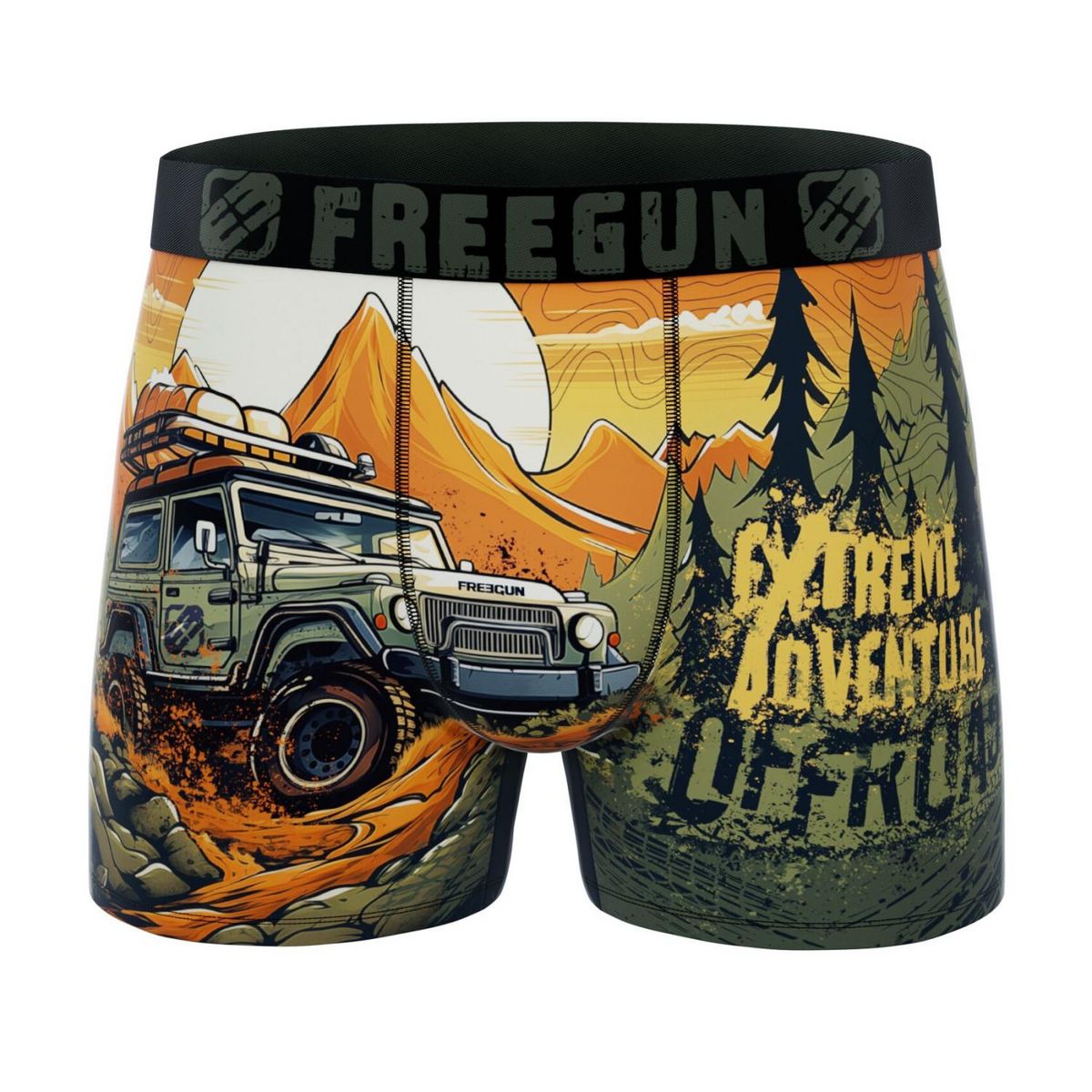FREEGUN Lot de 5 boxers homme Vintage outdoor