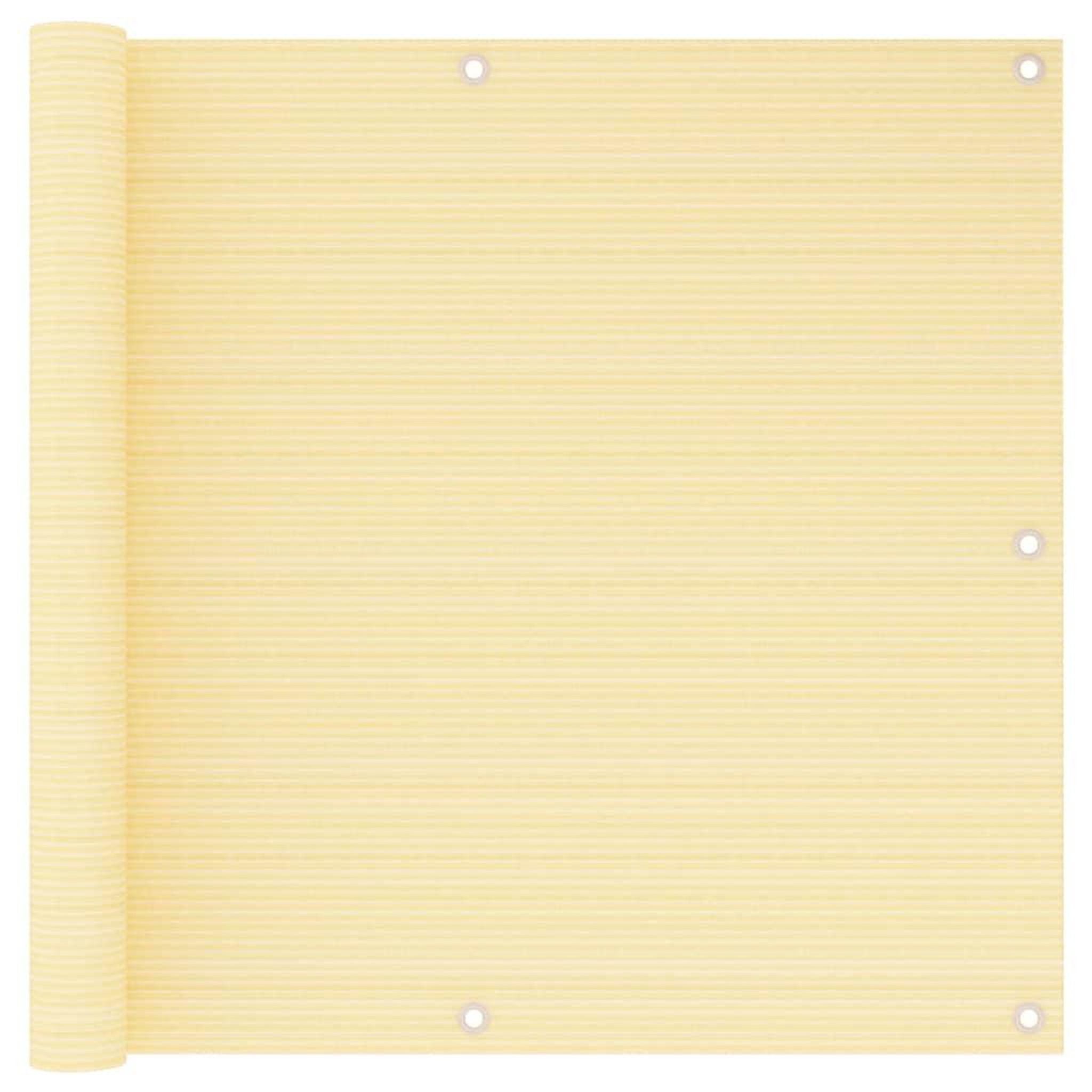 VIDAXL Ecran de balcon beige 90x600 cm pehd