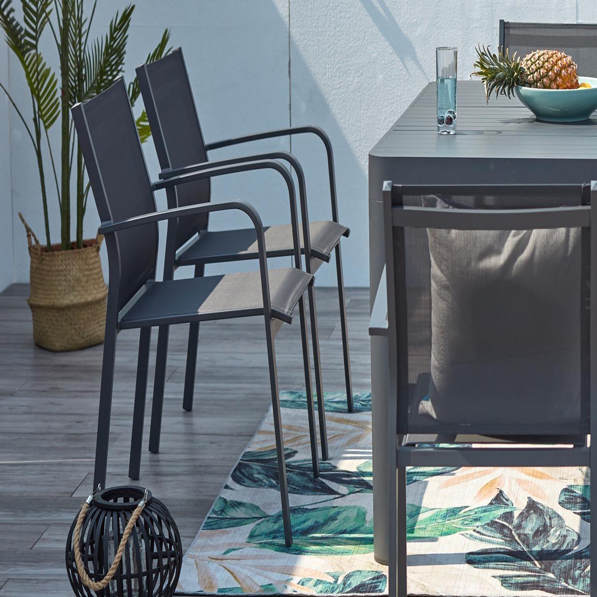 Voir la diapositive 5 : CONCEPT USINE Salon de jardin aluminum 8 places florencia