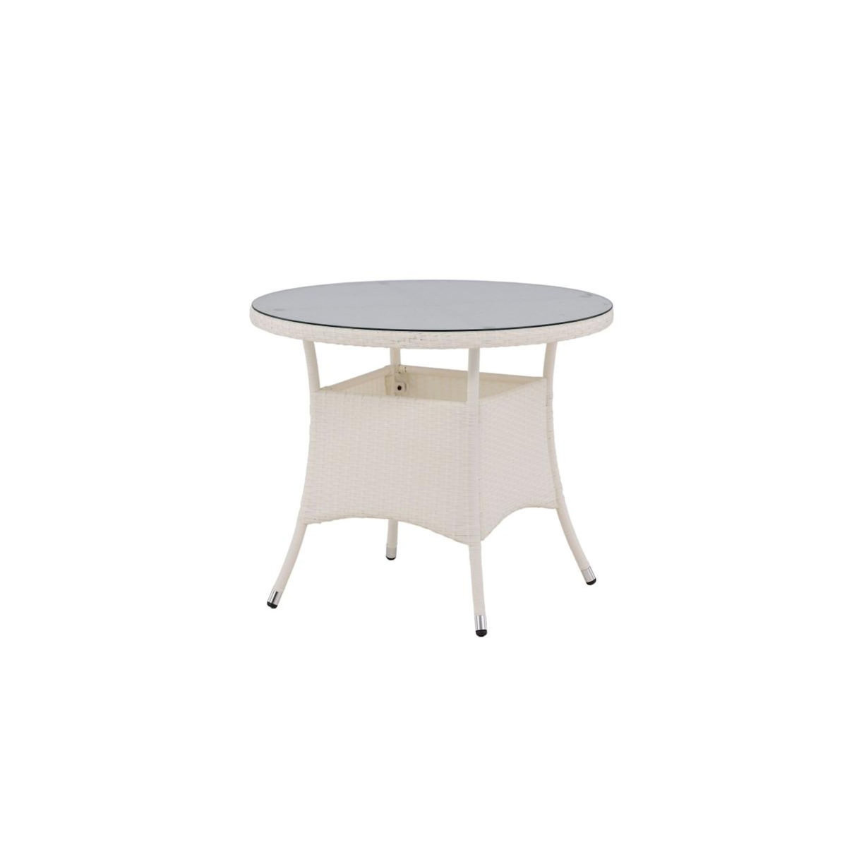 Paris Prix Table de Jardin Ronde  Volta  90cm Blanc