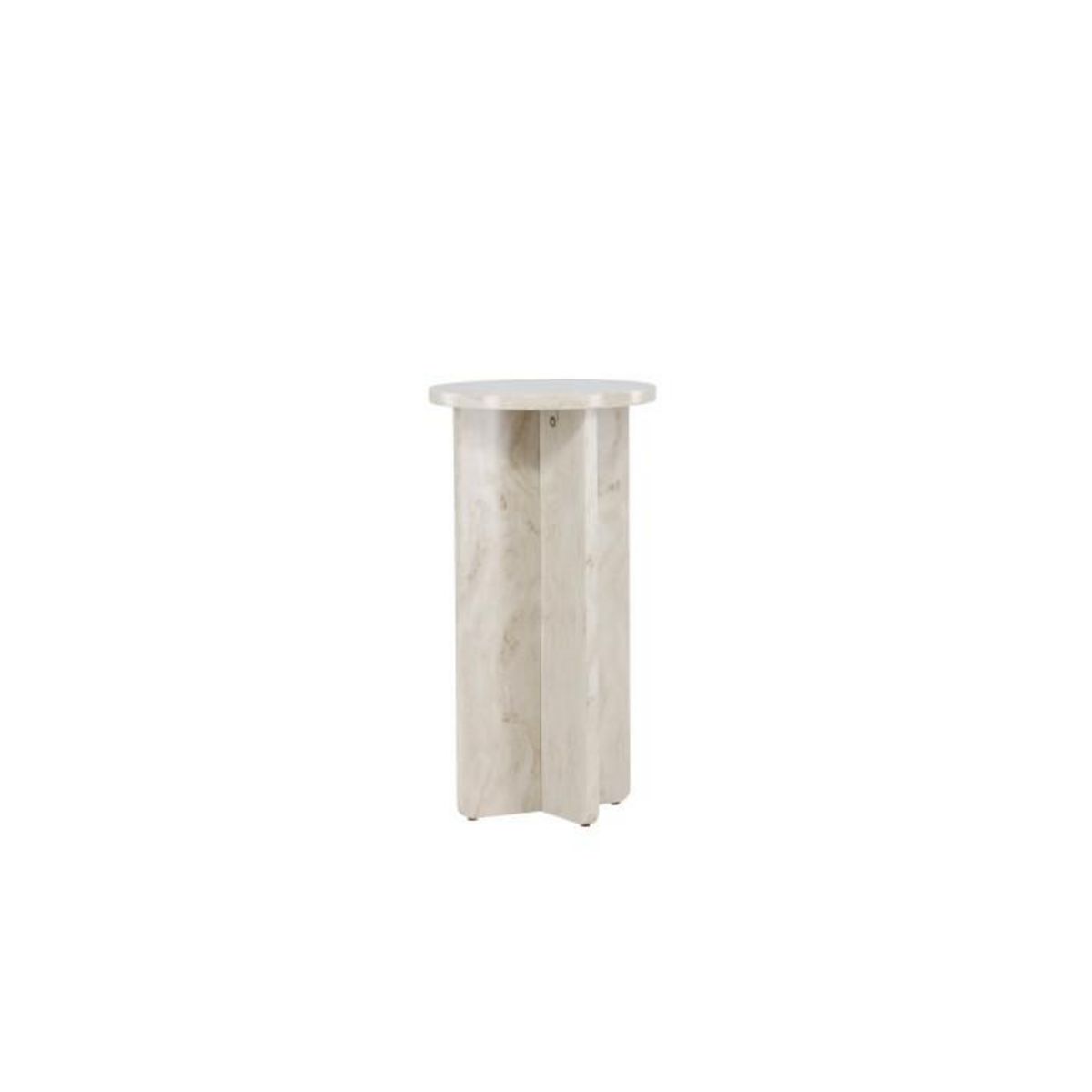 Paris Prix Table d'Appoint Effet Marbre  Alesund  75cm Beige