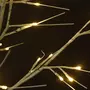 VIDAXL Sapin de Noël 200 LED blanc chaud Saule 2,2 m Int/Ext
