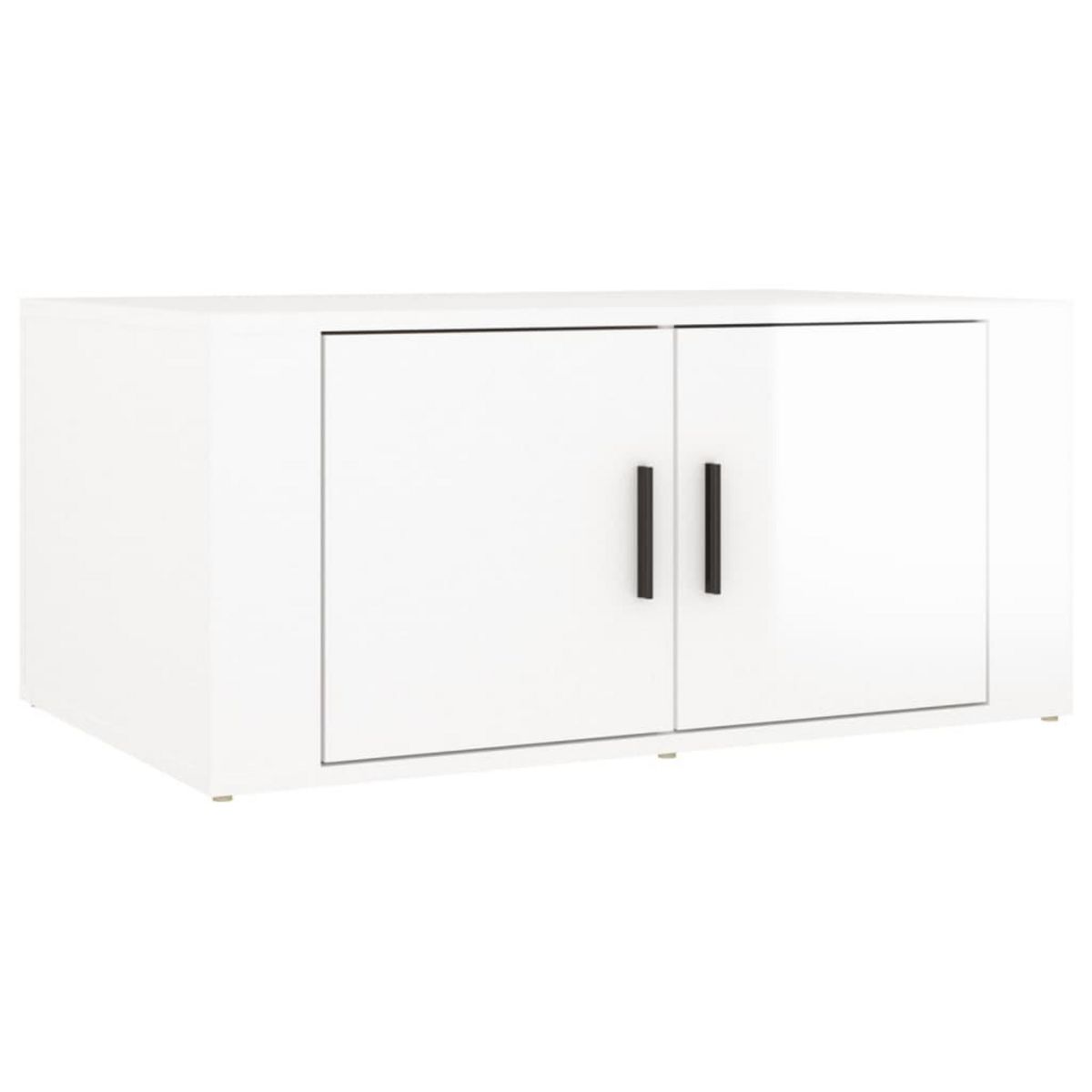 VIDAXL Table basse Blanc brillant 80x50x36 cm Bois d'ingenierie