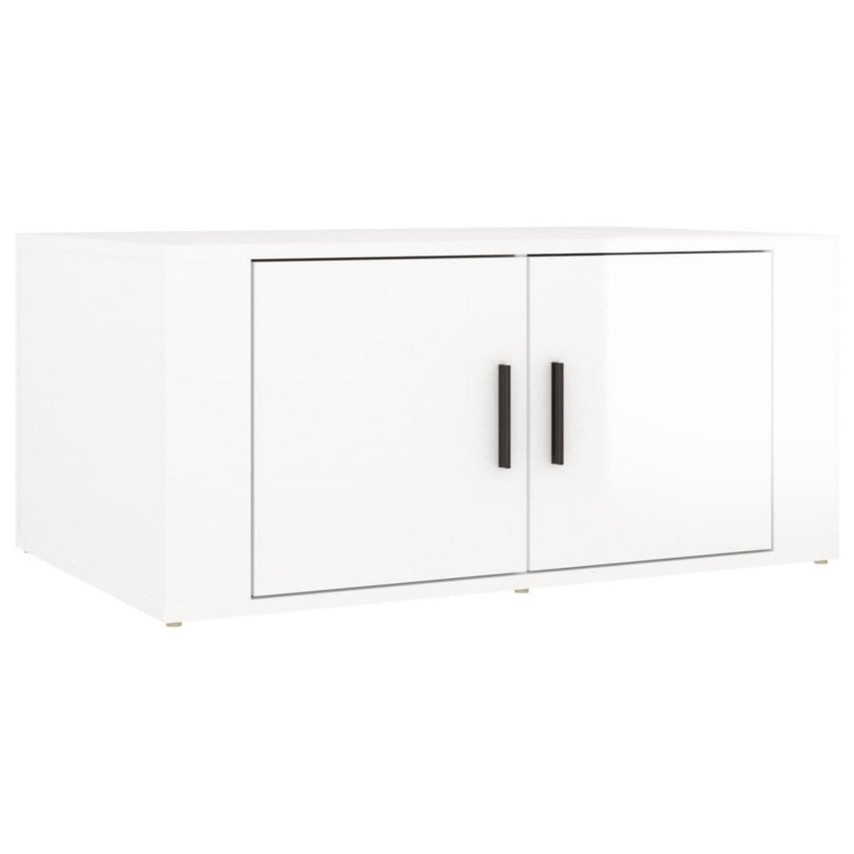 VIDAXL Table basse Blanc brillant 80x50x36 cm Bois d'ingenierie