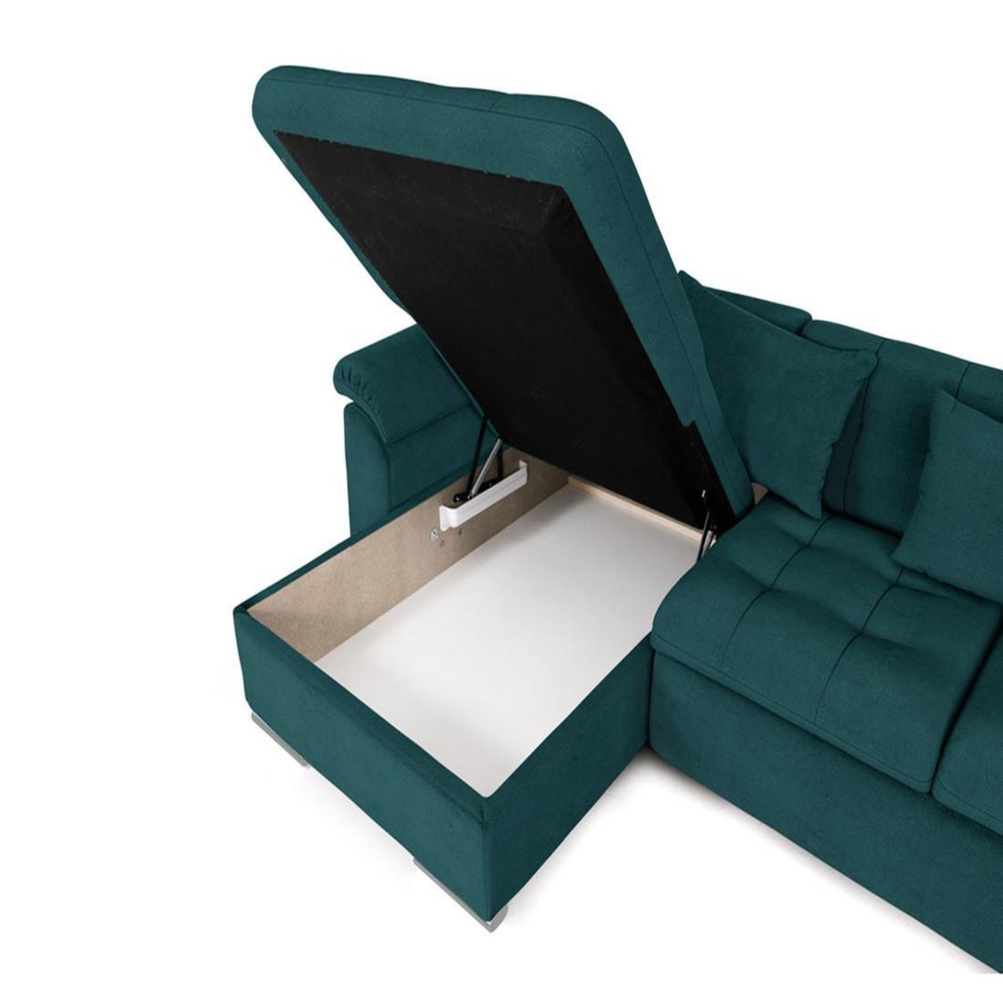Voir la diapositive 4 : BEST MOBILIER Chuck - canapé panoramique xxl - convertible avec coffre - 7 places - droit
