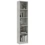 Voir la diapositive 3 : VIDAXL Bibliotheque a 5 niveaux Gris beton 40x24x175cm Bois ingenierie