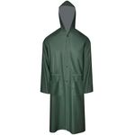 VIDAXL Manteau de pluie long impermeable resistant a capuche vert M