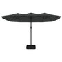 Voir la diapositive 4 : VIDAXL Parasol a double tete anthracite 449x265 cm