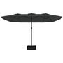 Voir la diapositive 4 : VIDAXL Parasol a double tete anthracite 449x265 cm