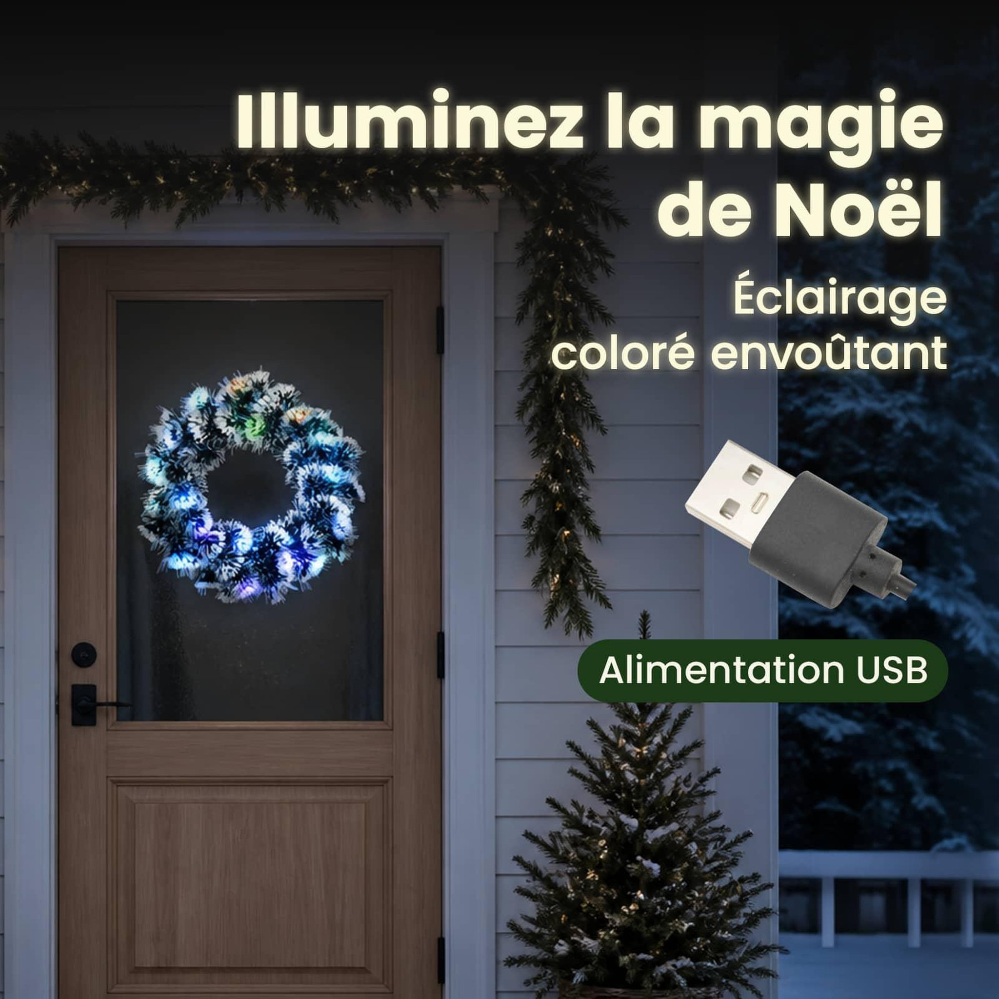 Voir la diapositive 5 : VIDAXL Guirlande de Noël 16 LED Multicolore acier