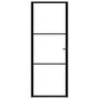 Voir la diapositive 3 : VIDAXL Porte interieure Verre ESG et aluminium 76x201,5 cm Noir