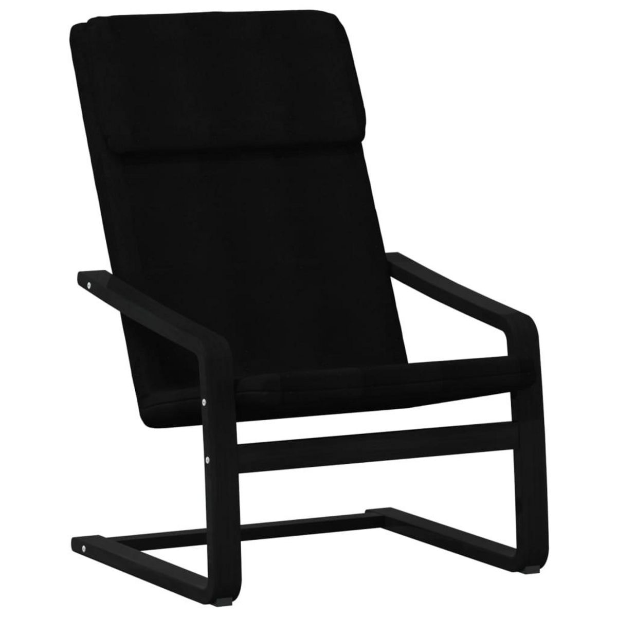 VIDAXL Chaise de relaxation Noir Tissu