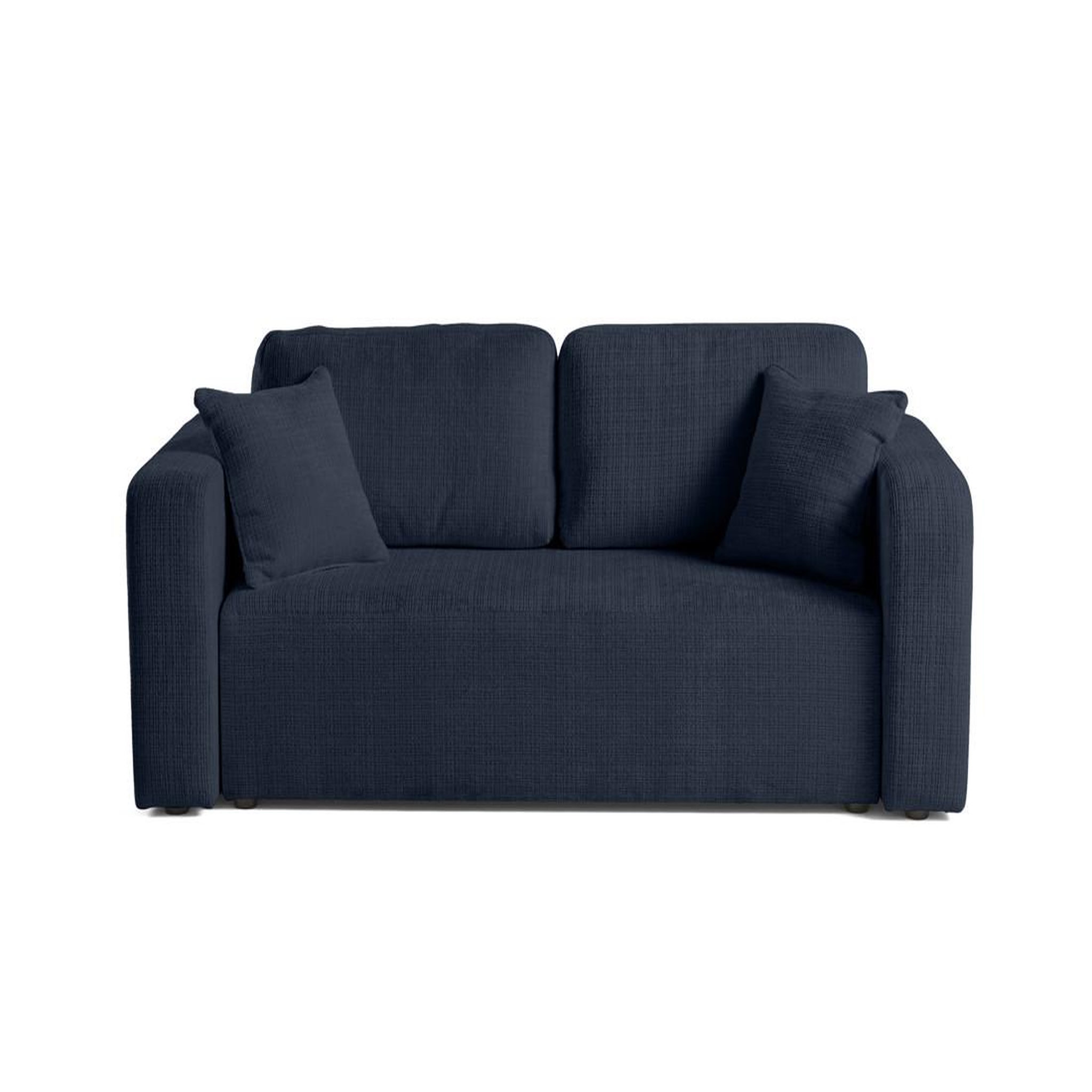 BEST MOBILIER Miro - canapé droit 2 places - en velours texturé. Coloris disponibles : Vert, Gris, Beige, Orange, Violet, Bleu