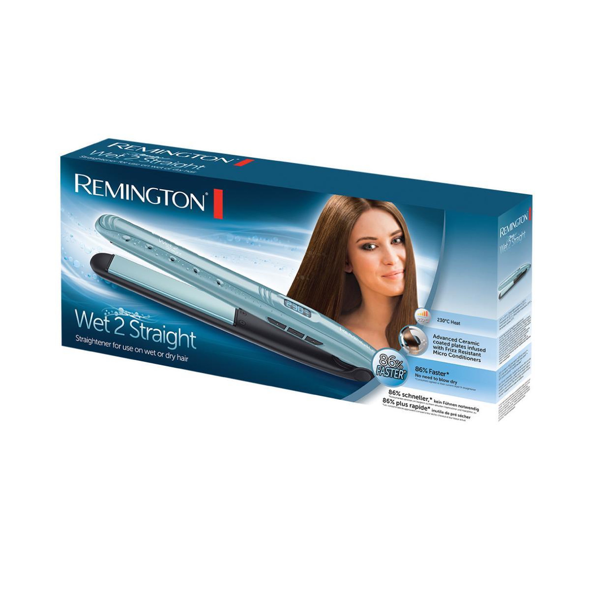Voir la diapositive 3 : REMINGTON Remington S7300 brosse soufflante et fer à lisser À chaleur Noir, Bleu